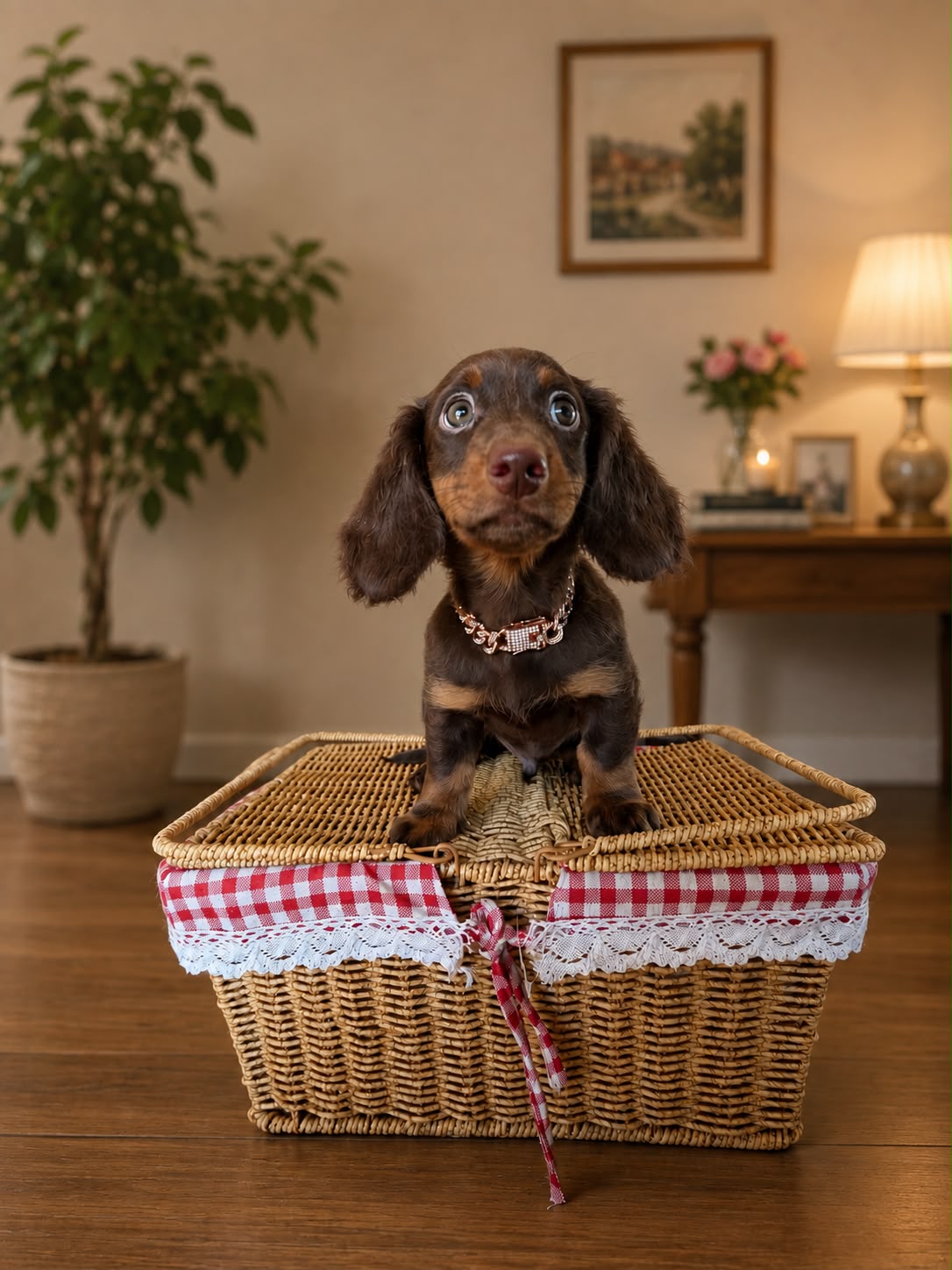 Daisy adlı chocolate and tan dişi Dachshund yavrusu